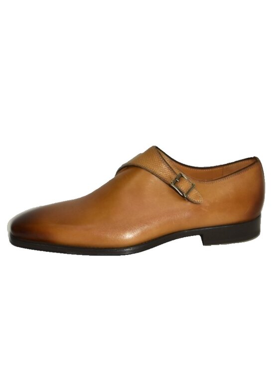 New! Magnanni Hermosa Monk Strap Slip On Shoes Leather Cognac 9 M 26101 DD150A main image 5